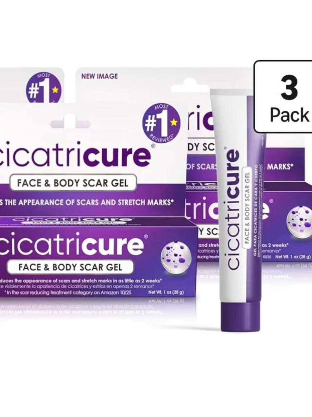 Cicatricure Advanced Scar Gel, 1 oz (28 g), pack of 3